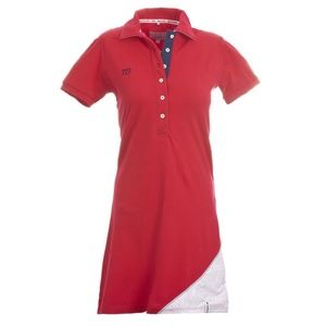 727 sailbags Polo dress with Spinnaker sail,  Red